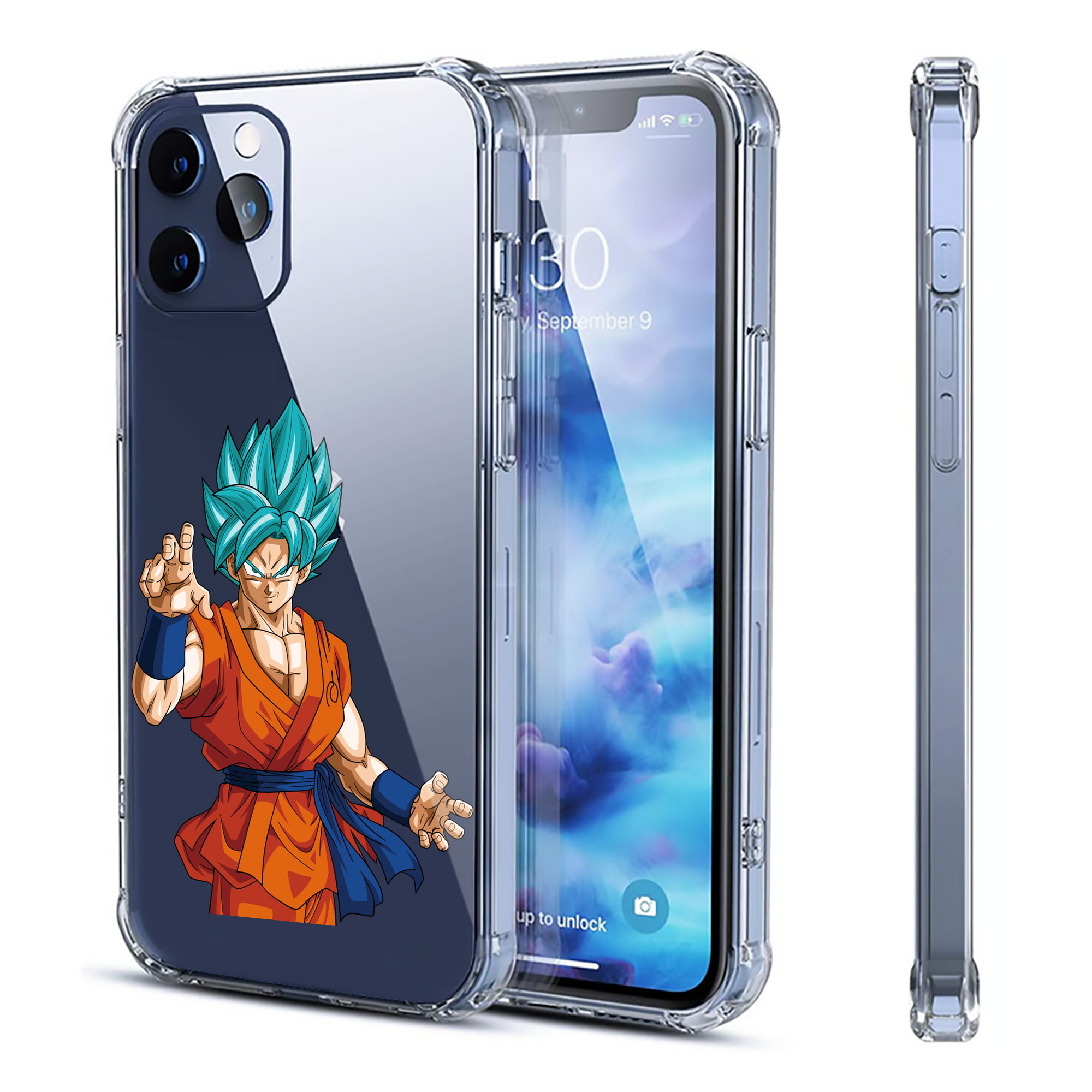 （画像用） ドラゴンボール 孫悟空（そん ごくう）Son Goku カカロット DRAGON BALL Kakarotto 【iPhone 12シリーズ対応】透明スマホケース（クリアソフトケース）
